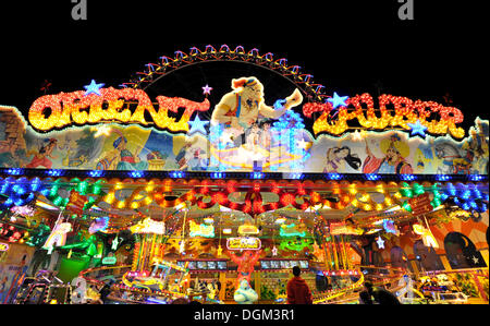 Orient Zauber fahren in der Nacht, Cannstatter Wasen oder Volksfest, Cannstatter Volksfest, Wasen, Bad Cannstadt, Stuttgart Stockfoto