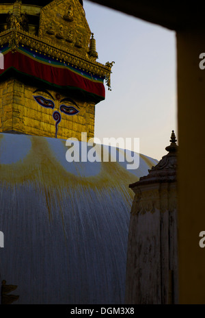 Swayambu, Monkey Temple, (Swayambhunath), UNESCO-Weltkulturerbe, Kathmandu, das Kathmandu-Tal, Nepal, Asien Stockfoto