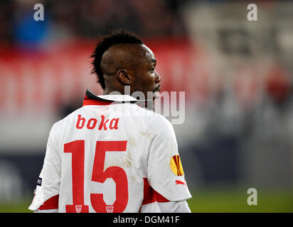 Arthur Boka, VfB Stuttgart, mit einem Mohawk Haarschnitt Stockfoto