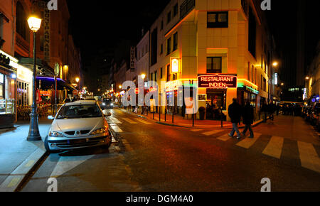 Nachtaufnahme, Gaité Theater District, Paris, Frankreich, Europa