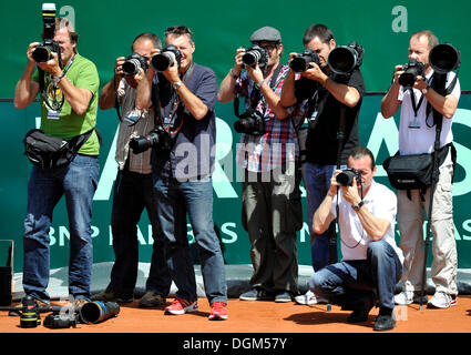 Pressefotografen, Davis Cup 2011-Viertelfinale, Stuttgart, Baden-Württemberg Stockfoto