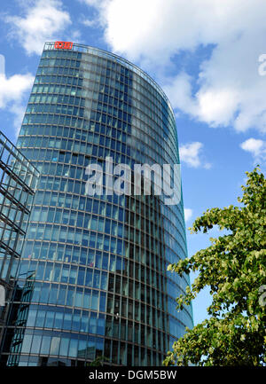 DB Tower, Sitz der Deutschen Bahn AG, die deutsche Staatsbahn, Potsdamer Platz-Platz, Berlin Stockfoto