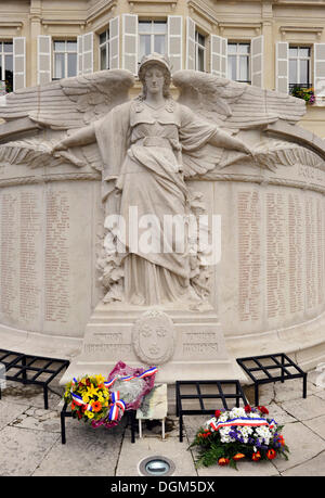 Denkmal für gefallene Soldaten, Hotel de Ville, Rathaus, Épernay, Champagner, Marne, Frankreich, Europa, PublicGround Stockfoto
