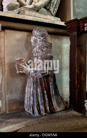 Denkmal-Detail, St. James Church, Badsey, Vale von Evesham, Worcestershire, UK Stockfoto