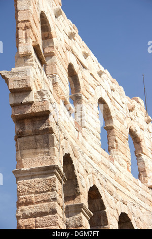 Wand von der römischen Arena von Verona Stockfoto