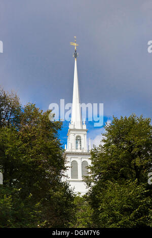 Der Old North Church in Boston, eine der ältesten Kirchen in Boston, Massachusetts, New England, USA Stockfoto