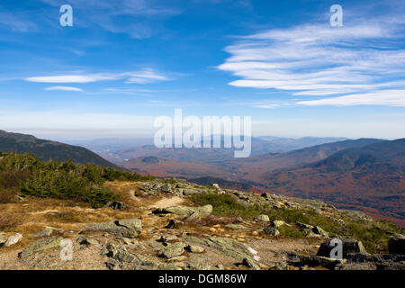 So anzuzeigen, wie sie von Washington National Park Mount gesehen, Herbst bunte Wälder, Indian Summer, New Hampshire, USA Stockfoto