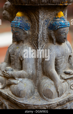 Hindu-Gott Statue, Kathmandu, Nepal, Asien Stockfoto