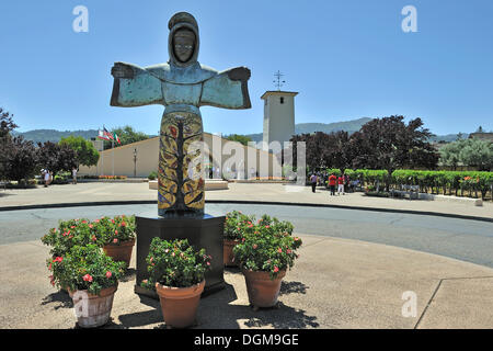 Eingang von der Robert Mondavi Winery, Napa Valley, Kalifornien, USA Stockfoto