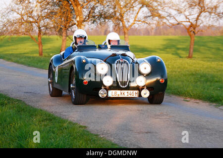 Jaguar XK 140 OTS, Baujahr 1956, Langenburg Historic 2010, Langenburg, Baden-Württemberg Stockfoto