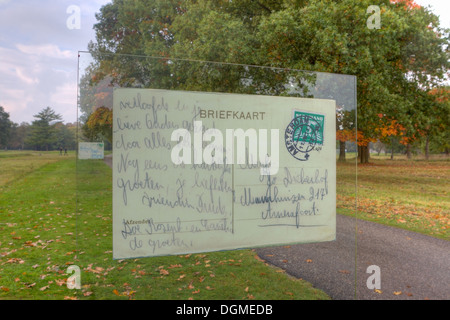 Kunstwerk-Postkarten von Gefangenen aus Lager Westerbork in den Niederlanden Stockfoto