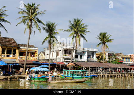 Hafen von Hoi an eine am Fluss Thu Bon, Hoi an, Quang Nam, Zentral-Vietnam, Vietnam, Südostasien, Asien Stockfoto