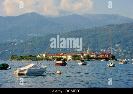 Isola dei Pescatori Insel, Borromäischen Inseln, Stresa, Lago Maggiore See, Piemont, Italien, Europa Stockfoto