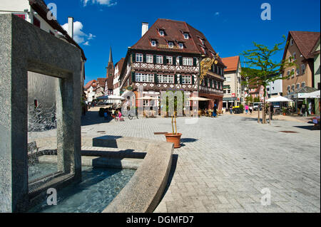 Historischen Fachwerkhaus Hotel Post, Nagold, Schwarzwald, Baden-Württemberg Stockfoto