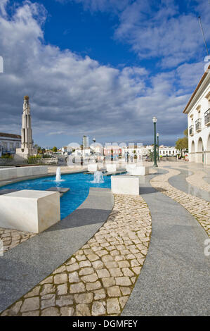 Praca da Republica, Tavira, Algarve, Portugal, Europa Stockfoto