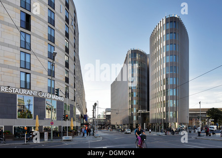 Berlin, Deutschland, und das Hotel Melia Spreedreieck Stockfoto