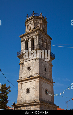 Das Bell Tower, St.-Nikolaus-Kirche, Kiliomenos Dorf, Zakynthos (Zante) Insel, Griechenland Stockfoto