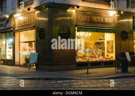 Caffe Victor Hugo, Mailand, Lombardei / Lombardei, Italien Stockfoto