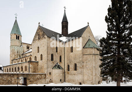 Stiftskirche St. Cyriakus Stiftskirche, romanische, Gernrode, nördlichen Harz, Sachsen-Anhalt Stockfoto