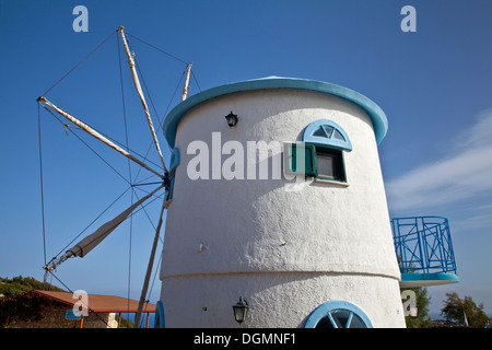 Windmühle, Kap Skinari Zakynthos (Zante) Insel, Griechenland Stockfoto