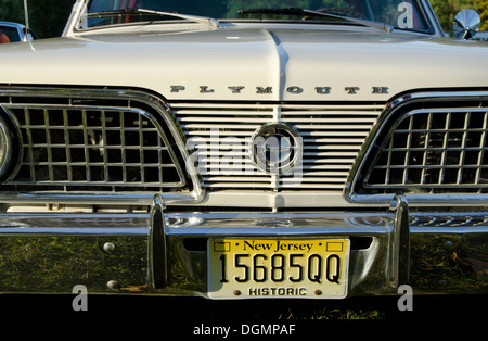 Plymouth Vorderseite des Oldtimer während einer historischen Oldtimer show in New Jersey, USA. Stockfoto