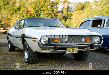 1969 Ford Mustang während einer historischen Oldtimer show in New Jersey, USA. Stockfoto