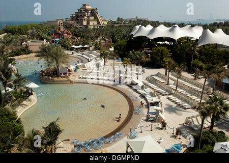 Aquaventure Freizeitpark, Hotel Atlantis, The Palm Jumeirah, Dubai, Vereinigte Arabische Emirate, Naher Osten, Asien Stockfoto