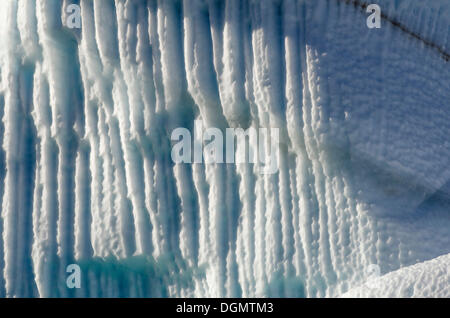 Detail eines Eisbergs, Scoresbysund, Sermersooq, Grönland Stockfoto
