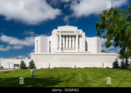 Die Tempel der Mormonen Gebäude in Cardston, Alberta, Kanada. Stockfoto