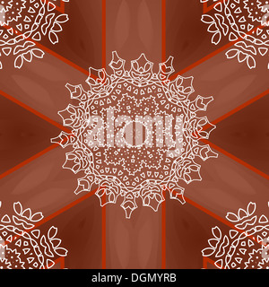 Lacy abstrakten Ornament auf hölzernen Hintergrund Stockfoto