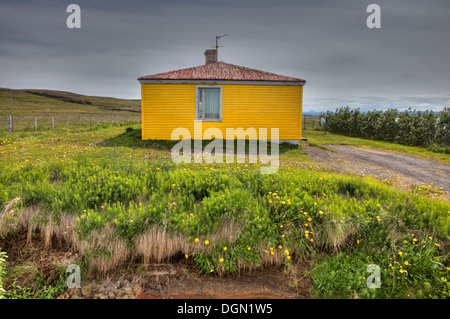 Kleines Haus auf dem Lande, Island Stockfoto