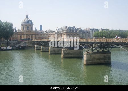Pont de l'Archeveche "Liebe Schleusenbrücke", Paris, Frankreich Stockfoto