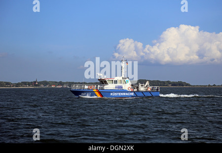 Rügen, Deutschland, die Küstenwache Boot an der Ostsee Stockfoto