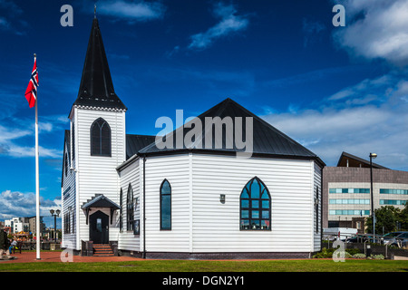 Die norwegische Kirche Arts Centre in Cardiff Bay, Wales. Stockfoto