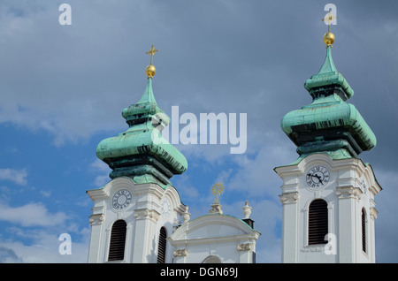 Türme der Benediktiner Kirche St. Ignatius von Loyola Stockfoto