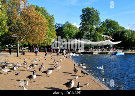 Eine Gesamtansicht des Hyde Park, London, UK Stockfoto