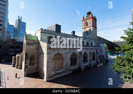 St Giles-ohne-Predigten, Vorderstraße, Barbican, London, England, Vereinigtes Königreich. Stockfoto