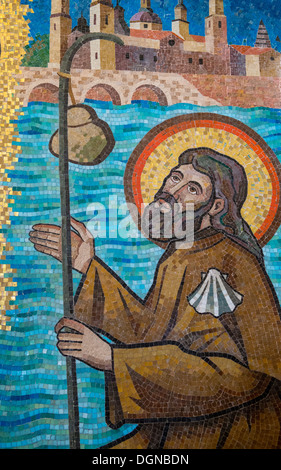 Fresko in der Basilika der Verkündigung in Nazareth, Israel Stockfoto