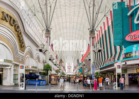 Fremont Street Experience in der Innenstadt von Las Vegas, Nevada, USA Stockfoto