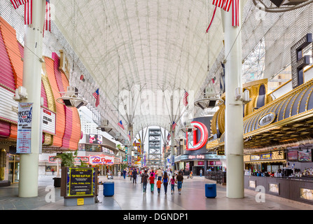 Fremont Street Experience in der Innenstadt von Las Vegas, Nevada, USA Stockfoto