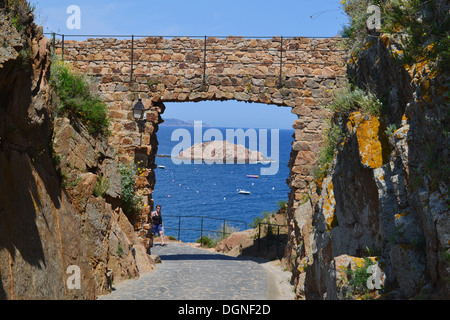 Tossa de Mar, Spanien, die Festung von Tossa de Mar an der Costa Brava Stockfoto