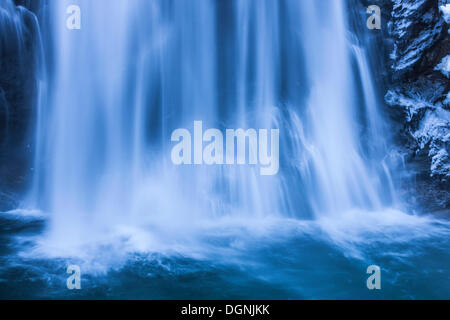 Krimmler Wasserfälle im Winter, Krimml, Tirol, Österreich Stockfoto