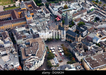 Luftaufnahme, Bonn Innenstadt, Bonn Minster, Basilika, Muensterplatz Quadrat, Universität, Region Rheinland Stockfoto