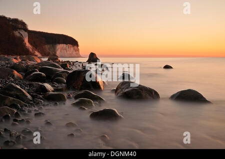 Kreidefelsen Sie am Morgen, in der Nähe von Sassnitz, Rügen, Mecklenburg-Vorpommern Stockfoto