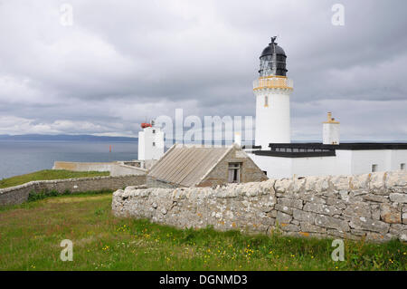 Dunnet Head Lighthouse, Dunnet Head, Grafschaft Caithness, Highland, Schottland, Vereinigtes Königreich Stockfoto