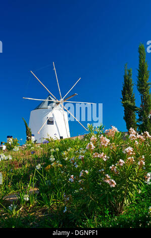 Windmühle in Castro Marim, Algarve, Portugal, Europa Stockfoto