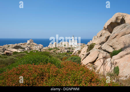 Leuchtturm am Capo Testa, Santa Teresa Gallura, Sardinien, Italien Stockfoto