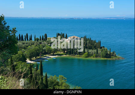 Punta San Vigilio am Gardasee, Punta San Vigilio, Gardasee, Italien Stockfoto