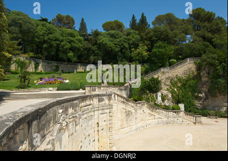 Jardin De La Fontaine, Nîmes, Region Languedoc-Roussillon, Frankreich Stockfoto