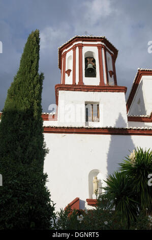 Glockenturm, die Kirche von Los Descalzos, Ronda, Provinz Malaga, Andalusien, Spanien, Europa Stockfoto